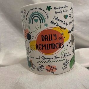 Daily Reminders Ceramic Mug - Multi-Color 11oz